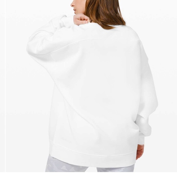 Lululemon Perfectly Oversized Crew Sweatshirt White Size 12 NOT NWT - Picture 2 of 7